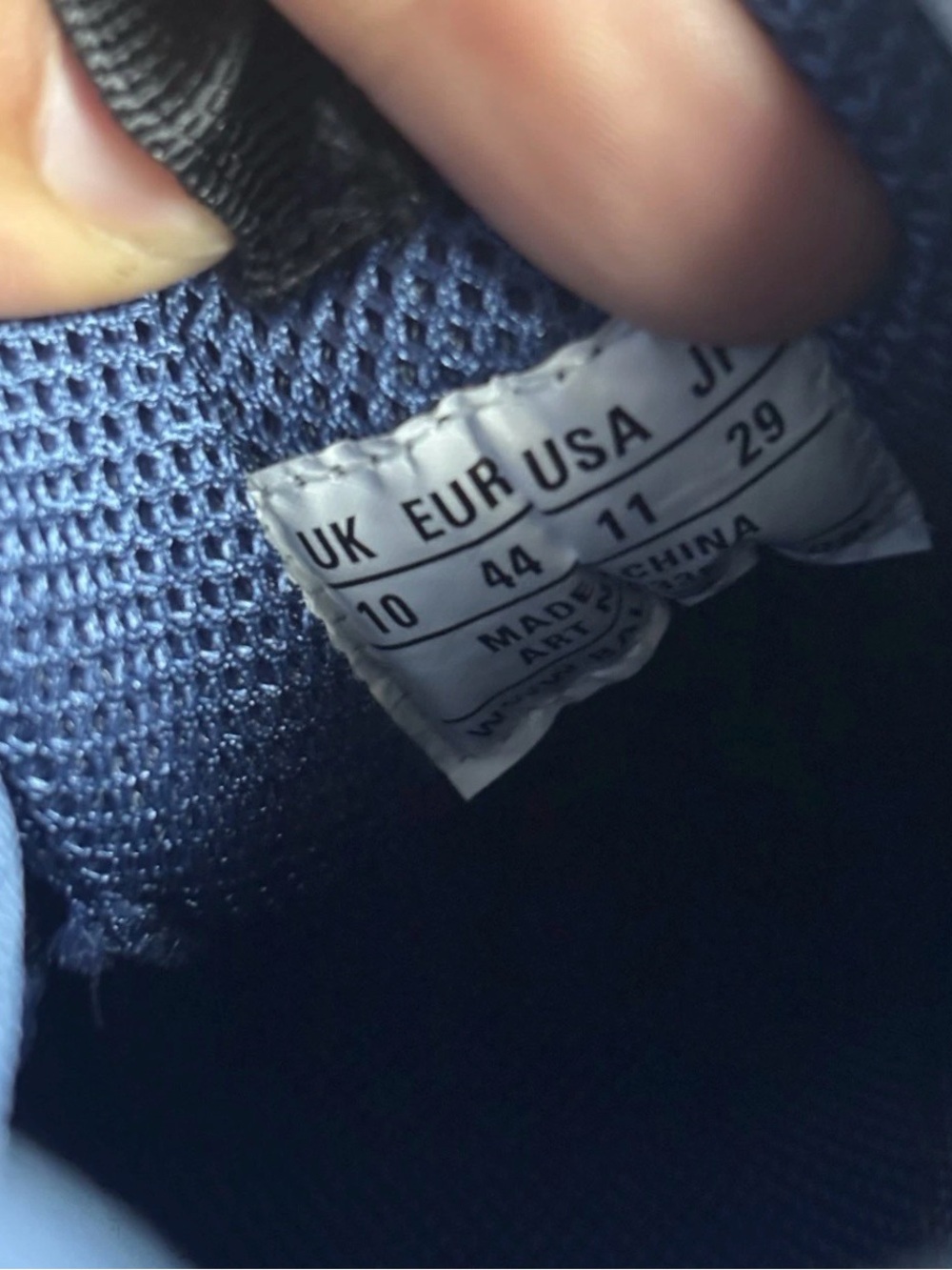 Balenciaga 'Triple S' Navy Blue Curly Lace Low Top Sneakers Sz 11 - Picture 11 of 13
